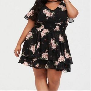 Torrid Tiered Chiffon Dress